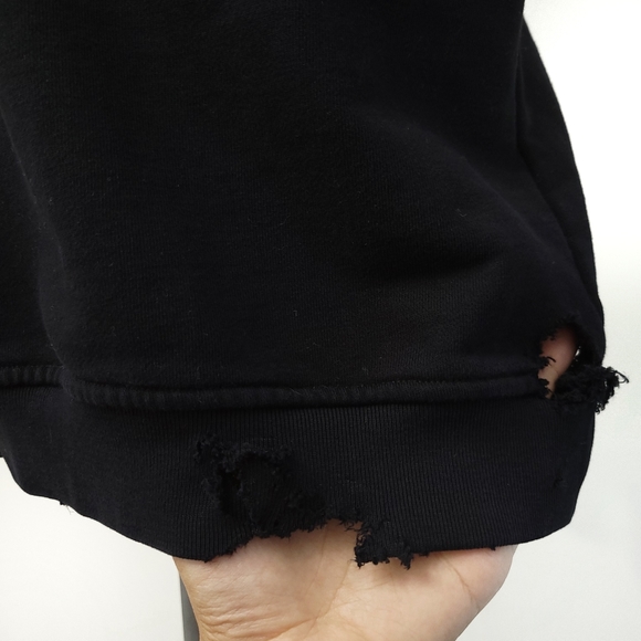 Alexander Mcqueen McQ Embroidered Bird Swollow Distressed Knit Sweater D… - Picture 9 of 10